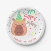 Capy capy capybara birthday papieren bordje (Voorkant)