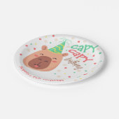 Capy capy capybara birthday papieren bordje (Gekanteld)