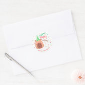 Capy capy capybara birthday ronde sticker (Envelop)