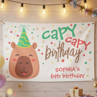 Capy capy capybara birthday spandoek