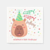 Capy capy capybara verjaardag servet (Voorkant)