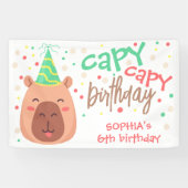 Capy capy capybara verjaardag spandoek (Horizontaal)