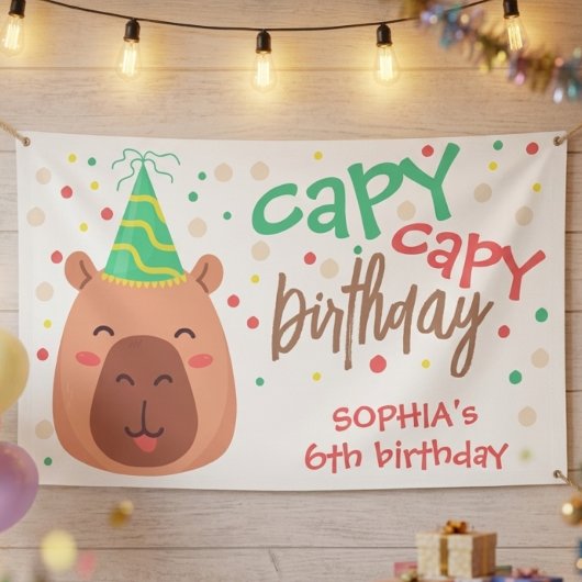 Capy capy capybara verjaardag spandoek
