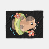 Capy Capybara Floatie Funny Xmas in juli Meisjes K Fleece Deken (Voorkant (Horizontaal))