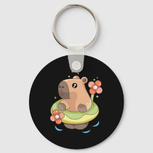 Capy Capybara Floatie Funny Xmas in juli Meisjes K Sleutelhanger