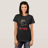 Capy Capybara Ninja Funny Ninja Meme Dierenvriende T-shirt (Voorkant volledig)
