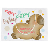 Capy capybara verjaardag groot cadeauzakje (Achterkant)