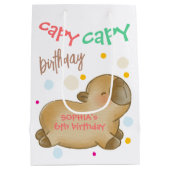 Capy capybara verjaardag medium cadeauzakje (Achterkant)