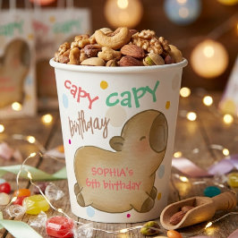 Capy capybara verjaardag papieren bekers