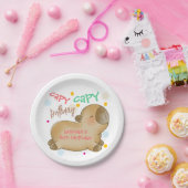 Capy capybara verjaardag papieren bordje (Feest)