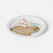 Capy capybara verjaardag papieren bordje (Gekanteld)