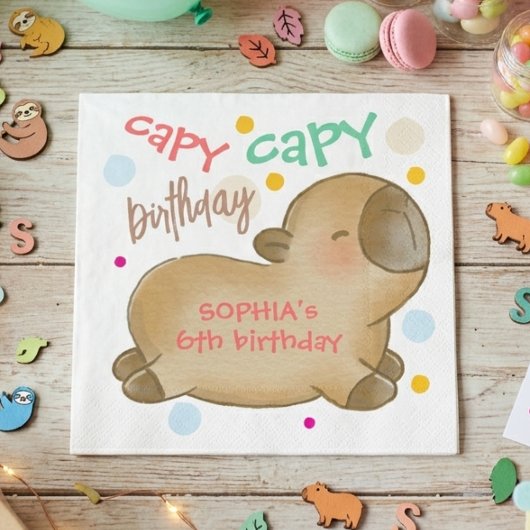 Capy capybara verjaardag servet
