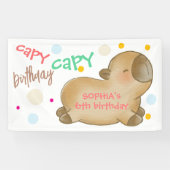 Capy capybara verjaardag spandoek (Horizontaal)