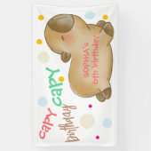 Capy capybara verjaardag spandoek (Verticaal)