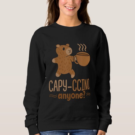 Capy Ccino Anyone Capybaras Animal Capybara Rodent Trui (Voorkant)