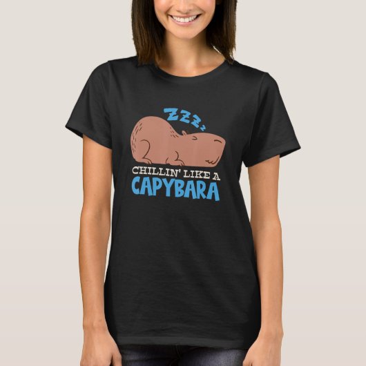 Capy Chillin' Like A Capybara T-shirt (Voorkant)