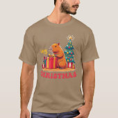 Capy Christmas Animals Cute Capybara Christmas gif T-shirt (Voorkant)