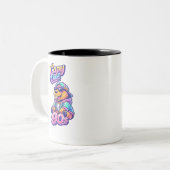 Capy Cool 90s Retro Neon Capybara Mok (Voorkant links)