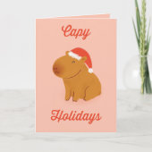 Capy Feestdagen Capybara Christmas Kaart (Voorkant)