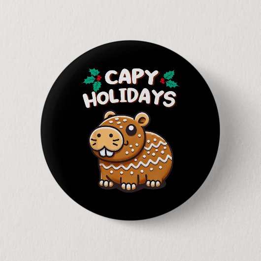 Capy Feestdagen Christmas Baking Gingerbread Cooki Ronde Button 5,7 Cm (Voorkant)