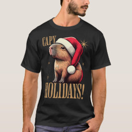 Capy Feestdagen - Feestelijke Capibara met Santa H T-shirt