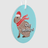 Capy Feestdagen Funny Capybara Christmas Ornament (voorkant)