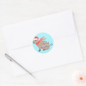 Capy Feestdagen Funny Capybara Christmas Ronde Sticker (Envelop)
