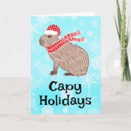 Capy Feestdagen Funny Capybara Santa Hat