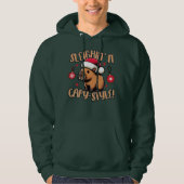 Capy Feestdagen – Schattig Capybara kerstontwerp Hoodie (Voorkant)