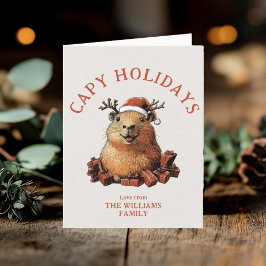 Capy Feestdagen Schattige Capybara Vrolijke kerstf