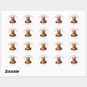 Capy Feestdagen Schattige Fun Capybara Vrolijk Ker Ronde Sticker (Vel)