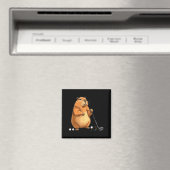 Capy Golf Player Cute Cappy Srts Cartoon Design  Magneet (Insitu (Vaatwasser))