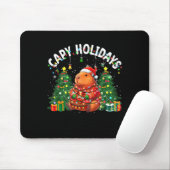 Capy Holidays Capybara Santa Hat Xmas Men Women Ki Muismat (Met muis)