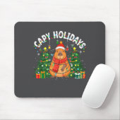 Capy Holidays Capybara Santa Hat Xmas Men Women Ki Muismat (Met muis)