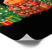 Capy Holidays Capybara Santa Hat Xmas Men Women Ki Poster (Hoek)