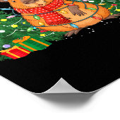 Capy Holidays Capybara Santa Hat Xmas Men Women Ki Poster (Hoek)