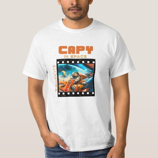 Capy in Space - Cool Capybara T-shirt (Voorkant)