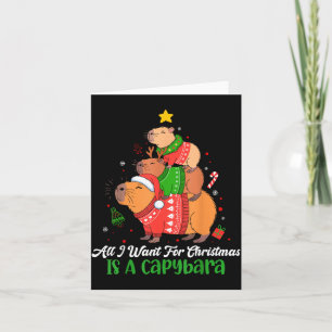 Capy Kerstmis Schattige Capybara Kerstboom Pjs Die Kaart