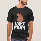 Capy Mom Capybara knaagdier Capybaras schattig die T-shirt (Voorkant)
