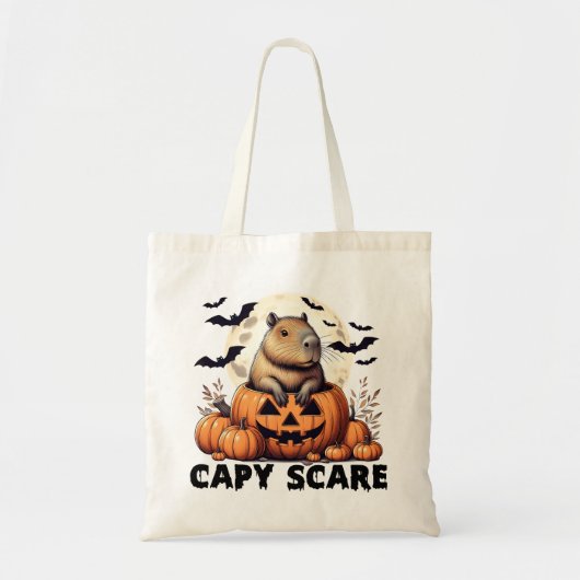 Capy Scare Capybara Halloween Tote Bag (Voorkant)