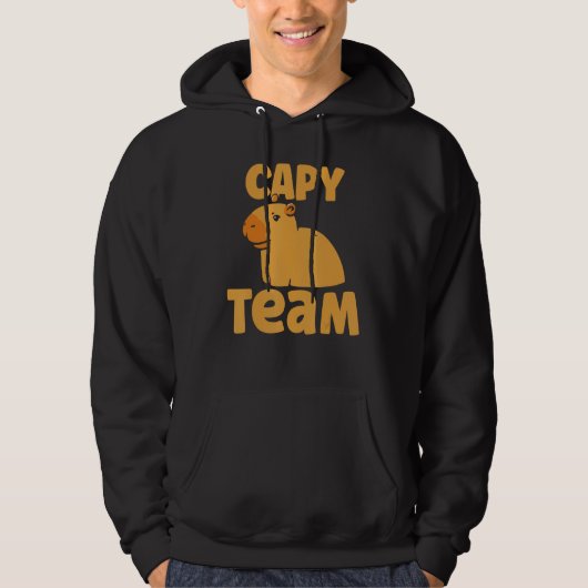 Capy Team Capybara Rodent Capybaras Animal Hoodie (Voorkant)
