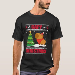 Capy Ugly Christmas Sweater Shirt Capybara Lover C
