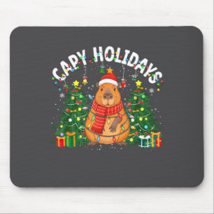 Capy Vakanties Capybara Kerstman Hoed Kerstmis Man Muismat