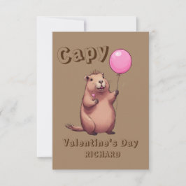 Capy Valentijnsdag Capybara Classroom Notitiekaartje