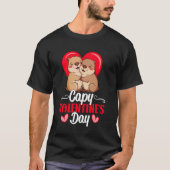 Capy Valentijnsdag Funny Capybara Lover Schattige T-shirt (Voorkant)