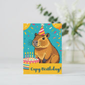 Capy Verjaardag Briefkaart (Staand voorkant)