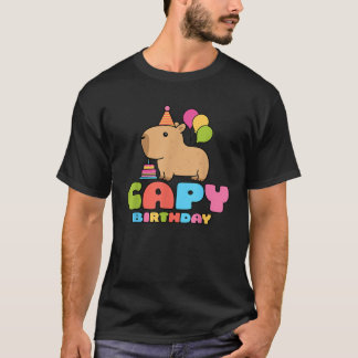 Capy Verjaardag Capibara Lover Funny Knaagdier Die T-shirt