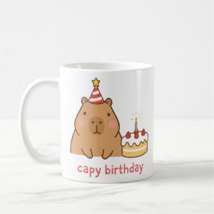 Capy Verjaardag Cute Capybara Feestje Koffiemok