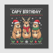 Capy verjaardag lelijke kersttrui Capybara (Voorkant)