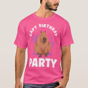 Capy Verjaardagsfeest Knaagdier Capybaras Schattig T-shirt